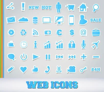 Icons Set for Web Applications Stock Illustration