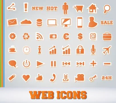 Icons Set for Web Applications Stock Illustration