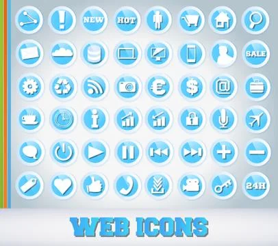 Icons Set for Web Applications Stock Illustration