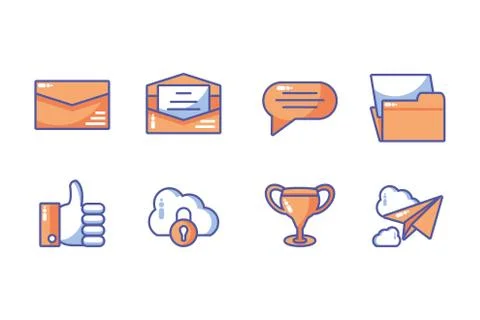 Icons set of web development and website programming process イラスト素材