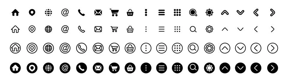 Icons set for website Stock-Illustration