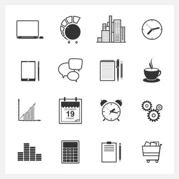 Icons  Setof Web Design Objects イラスト素材