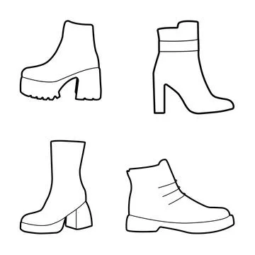 Icons shoe set Stock Illustration