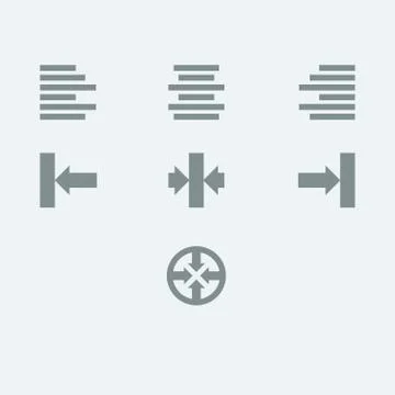 Icons for a text editor Stock Illustration