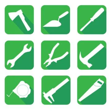 Icons on the theme of building Stock Illustration