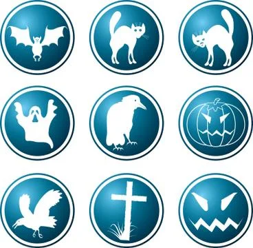 Icons. a theme of a halloween. Stock Illustration