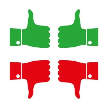 Icons thumbs  down and up, vector illustration Illustrazione stock