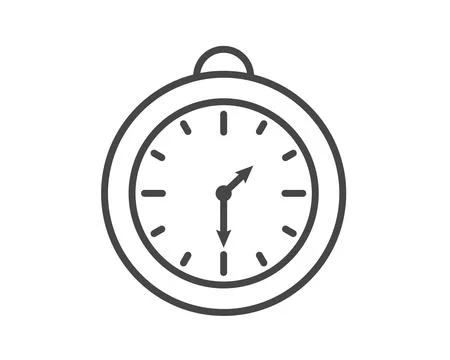 Icons timer, clock, alarm clock, stopwatch and time icon. Illustrazione stock