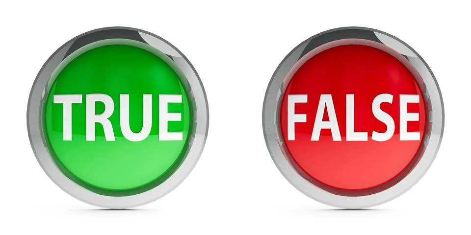 Icons true &amp; false with highlight Stock Illustration