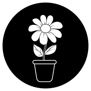 Icons of various kinds of flowers Stock Illustration