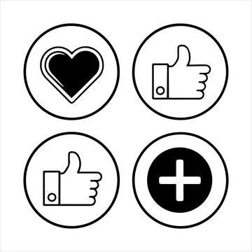 Like icons vector Stock Illustration