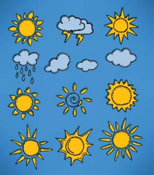 Icons weather Stock Illustration