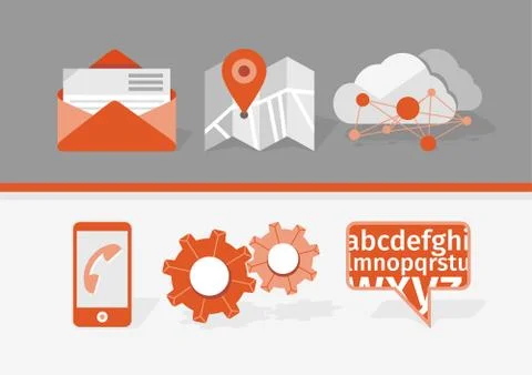 Icons for web and mobile applications Illustrazione stock