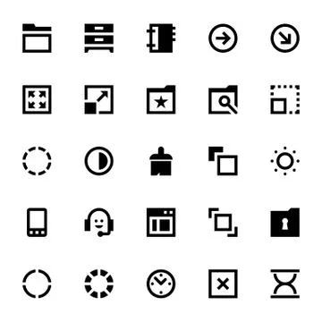 Icons for Web Design and Development Stock Illustration