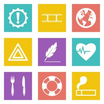 Icons for Web Design and Mobile Applications set Stock Illustration