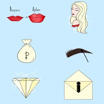 Icons with web Stock Illustration