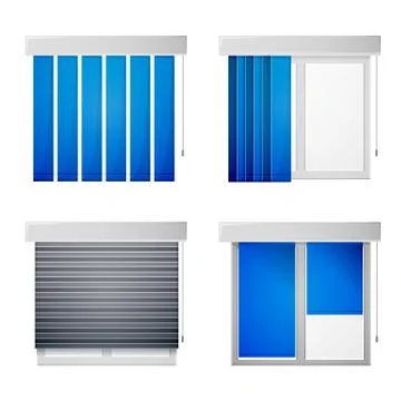 Icons for window louvers Stock Illustration