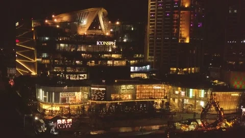 Iconsiam nihgt shot Stock Footage 205467932