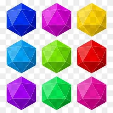 Icosahedron with transparency Stock Illustration