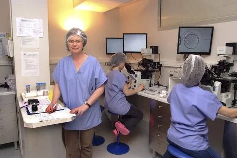  Icsi Medically assisted procreation centre. Biology laboratory. IVF by IC... Stock Photos