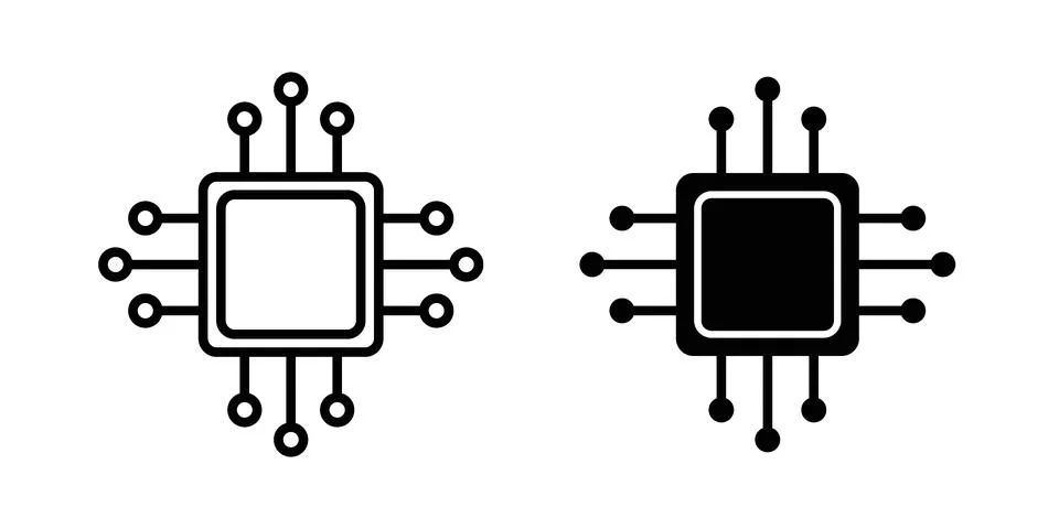 ICT icon set. Vector EPS 10 Stock Illustration