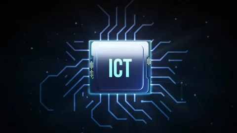 ICT Information communication technology internet concept on virtual screen. Stock Footage 280975570
