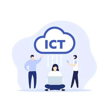 ICT, Information technology vector illustration Stock Illustration