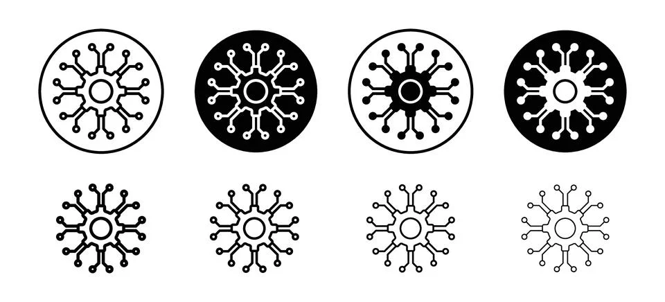 ICT vector icon set collection. ICT Outline flat Icon. 스톡 일러스트