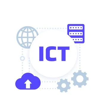 ICT vector, Information and communications technology concept Stock Illustration