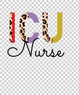 Icu Nurse With Leopard Texture displaying print Stock Illustration