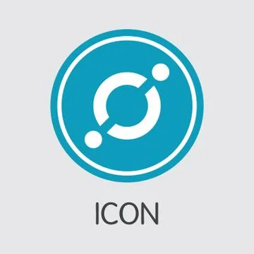 ICX - Icon. The Icon of Virtual Currency or Market Emblem. Stock Illustration