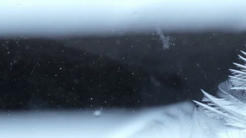 Icy abstraction on glass Stock Footage 88448797