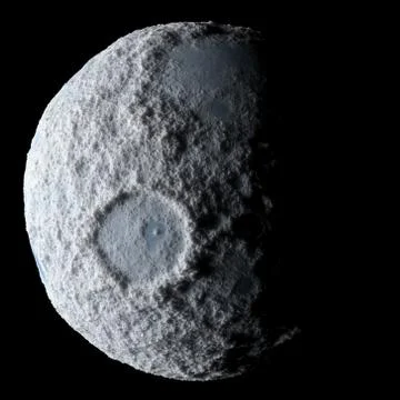 Icy asteroid isolated 3d rendering 库存插图