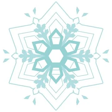 Icy blue snowflake design. Vector Illustrazione stock