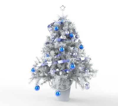 Icy Christmas Tree Stock Illustration