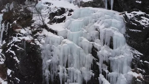 Icy cliff Hemsedal Stock Footage 171276648