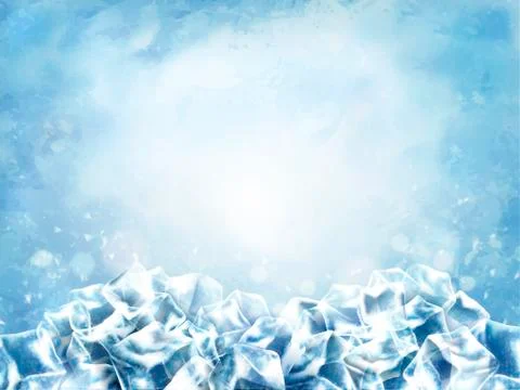 Icy cube background Stock Illustration