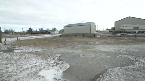Icy day on an Indian reservation Stock Footage 40333882