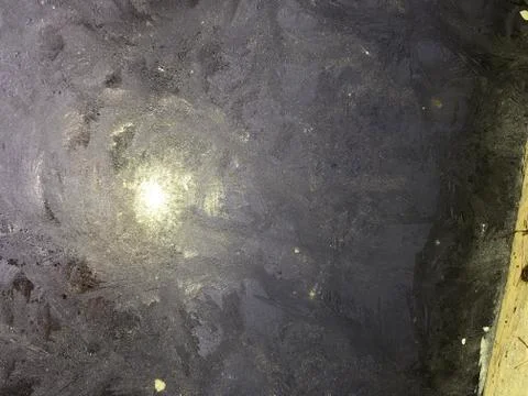 Icy flowers on a window Foto stock