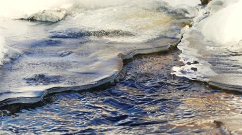 Icy Flowing Lake Vidéo 58684364