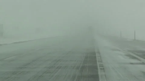 Icy Highway Stock Footage 54754943