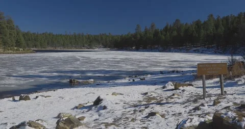 Icy Lake Stock Footage 145919226
