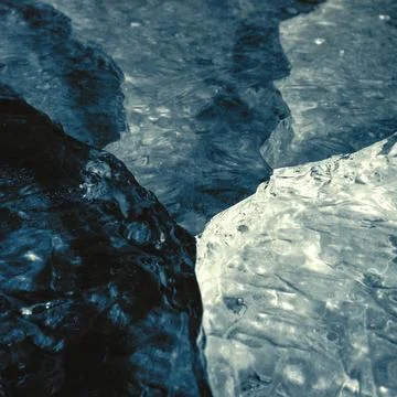 An icy map of the Colorado River Fotos de archivo