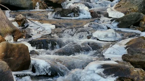 Icy Mountain Creek Video stock 45984899