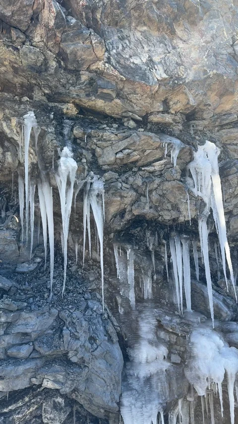 Icy mountain landscape Stock Footage 302839301