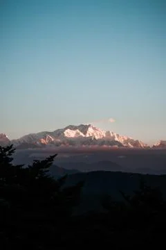 A icy mountain peak Stock Photos