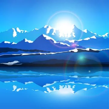Icy mountains 02 Stock Illustration