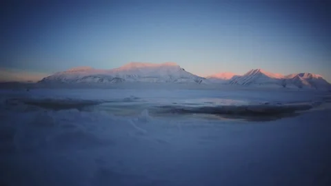 The Icy Mountains of Svalbard Stock Footage 276105272