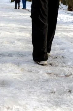 Icy path Stock Photos