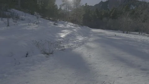 Icy path uphill 2 Video stock 230112646